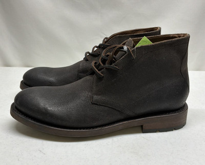 Frye Bowery Chukka Men's Ankle Leather Boots Size 9D Dark Brown Lace Up NWOT