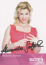 original signiertes Autogramm von Alexandra Seefisch