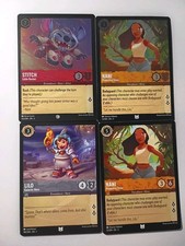 Lorcana Disney Lilo And Stitch 4 Cards 2 Cold Foil Stitch 125/204  Nani 12/204