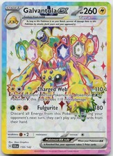 pokemon card galvantula PSA 10 #002 Play! Prize Pack Series 6 Pokemon GorillaTCG RarityCommon Hit Points100 HP Lightning Electrobullet (50) This attack also does 30 damage to 1 of your opponents Benched Pokmon Galvantula ex - 159/142 -