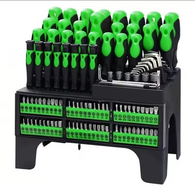 100pcs Screwdriver Bit Set Magnetic Insulated w/ Plastic Holder Tool Kit