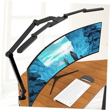 LED Desk Lamp with Clamp, 41.5" Clamp on Architect Desk Black 9 rotatable parts