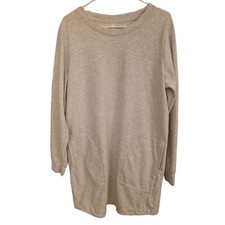 Gap Body Womens Sweatshirt Knit Dress Size L, Light Grey, Pullover, Long Sleeves