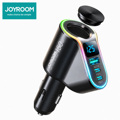 Joyroom Zigarettenanzünder Ladegerät Auto KFZ 1xUSB-A 2xUSB-C Schnellladegerät
