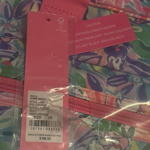 Disney x Lilly Pulitzer Bag Dreamin Beale Weekender Minnie Daisy Pink Parks NWT - Picture 4 of 12