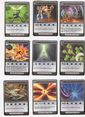 Chaotic lot #153. Lot of 9 Rare Attack cards. All are Copper letters
