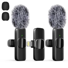 Professional Wireless Lavalier Lapel Microphone for iPhone, iPad, Mini Video...