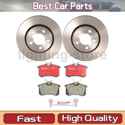Brembo 3X Rear Disc Brake Pad Set Disc Brake Rotor For 2001-2006 Audi TT Quattro