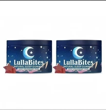2 PACK LullaBites - Natural Sleep Gummies - Made in USA 60 Gummies-30 Servings
