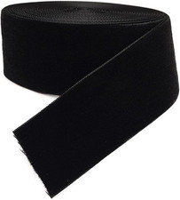 Chenkou Craft 5Yards Black 1 1/2" Velvet Ribbon Bulk Black, 1 1/2" 40Mm 