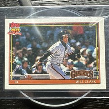 Topps 1991 Will Clark #500 San Francisco Giants Baseball Base Set