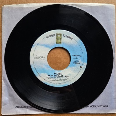 EAGLES Life In The Fast Lane CLASSIC ROCK 45 7'' Record Vinyl Records