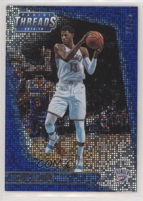 2018-19 Panini Threads Blue Dazzle /25 Paul George #87 hs9