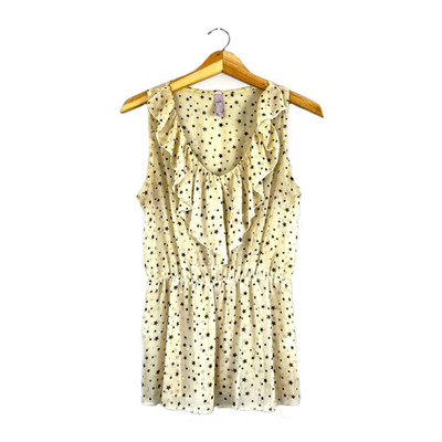 Women's Cream Star Print Alya Tank Top M