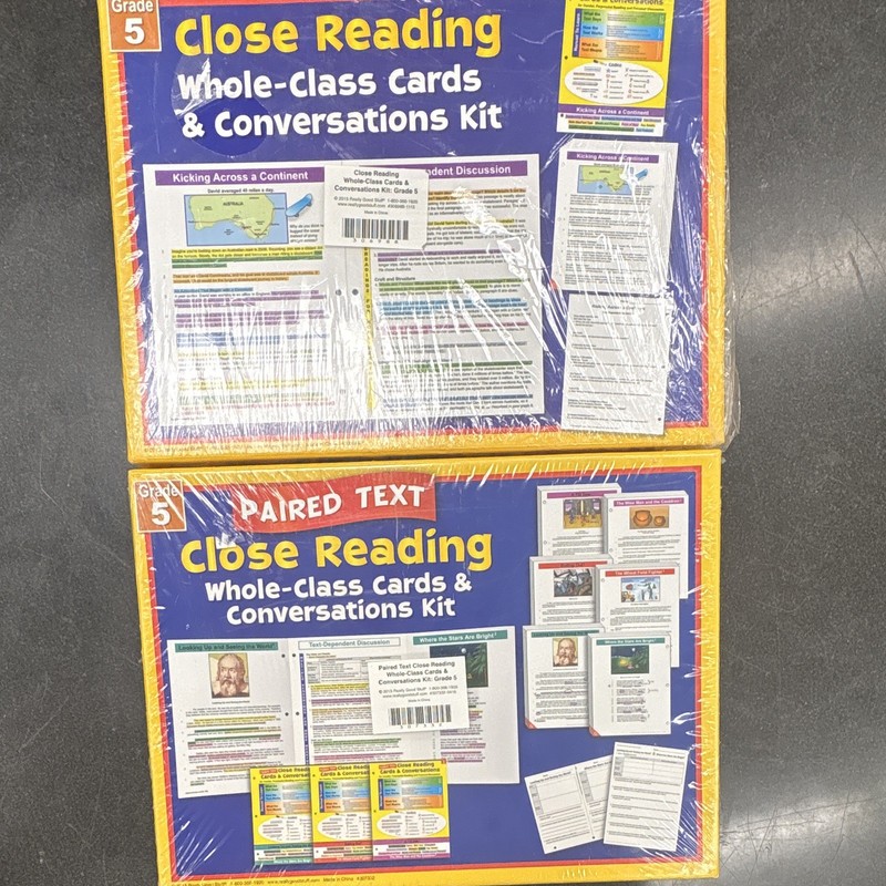 Really Good Stuff Paired Text Close Reading Cards & Conversations Kits -Grade 5