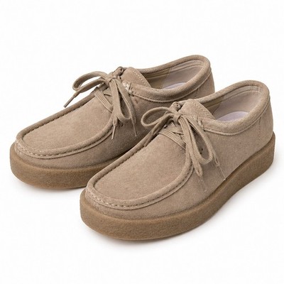 Project Cloud Women Suede Platform Wallabee Loafers Tan Beige US 8.5 EUR 39