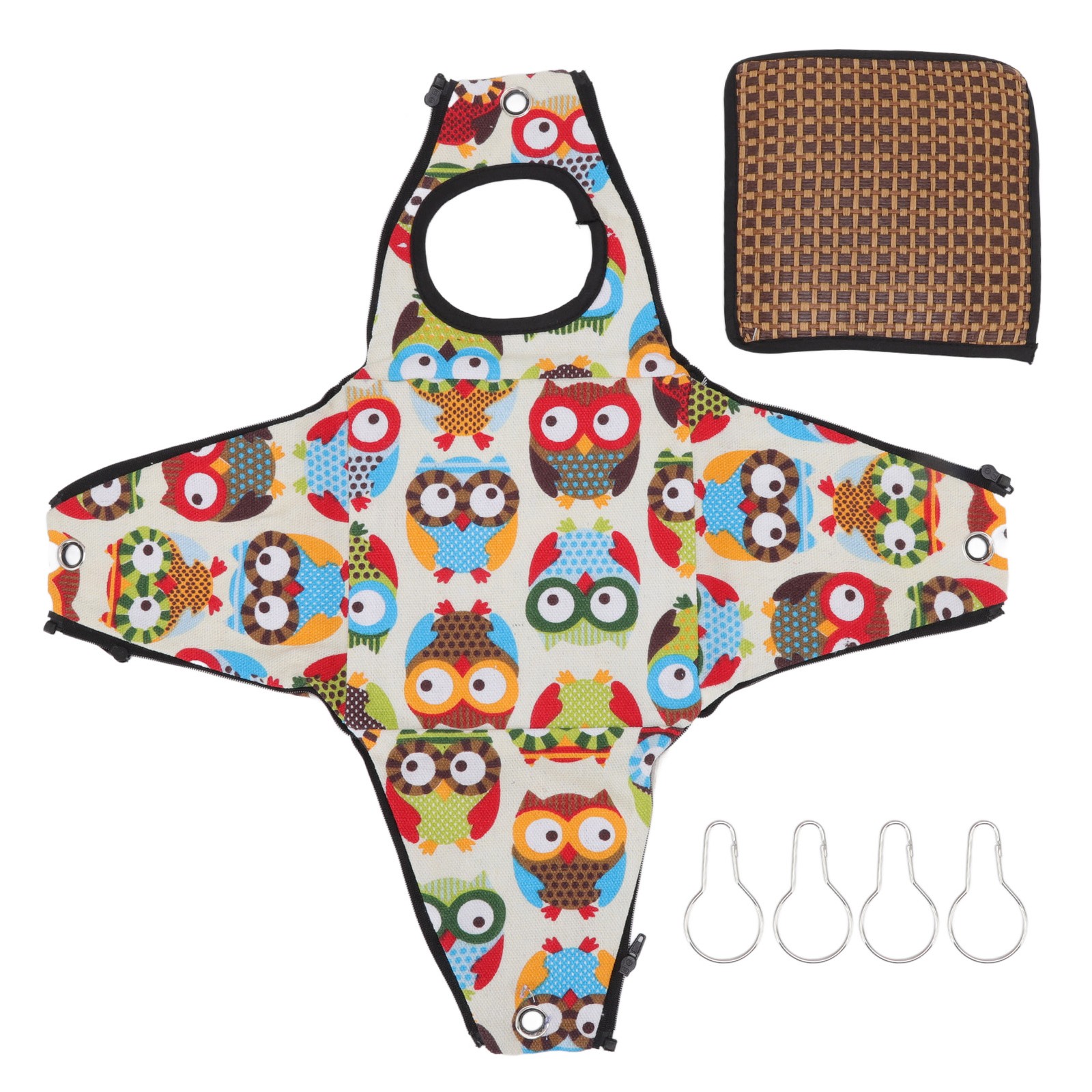 ¸Small Animal Hammock Owl Pattern Hanging Hamster Hammock Tent With 4 Hooks ▪