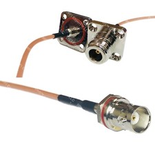 RG316 N Female Flange O-Ring to BNC FEMALE SM BULKHEAD RF Cable Rapid-SHIP LOT