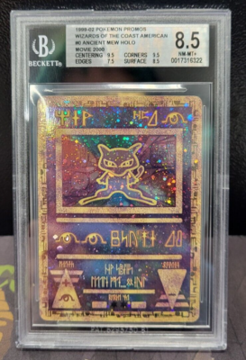 1999 Ancient Mew 2002 Holo Rare Pokemon Movie Vintage BGS 8.5 Near