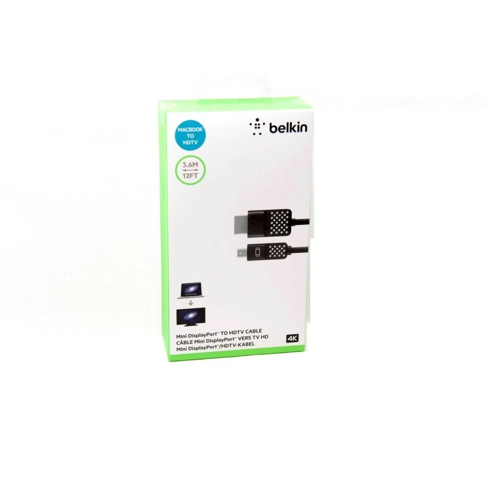 BELKIN CABLE HDMI TO MINI DISPLAYPORT DISPLAY PORT FR MACBOOK HD 4K F2CD080BT12 - Image 2 of 2