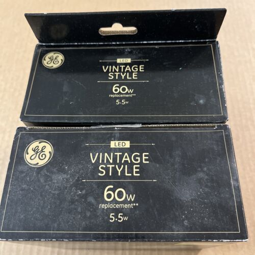 GE Vintage Style LED Light Bulbs G25 Medium Base 60W Amber Glass (2 Boxes) - Picture 11 of 11