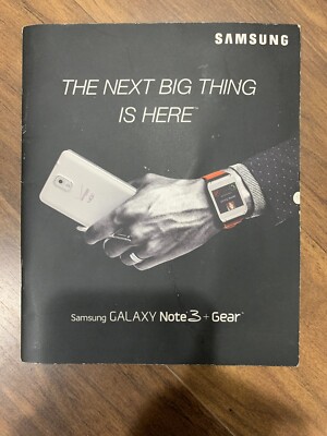 Samsung The Next Big Thing Is Here Galaxy Note 3 + Gear Manual Collectable RARE