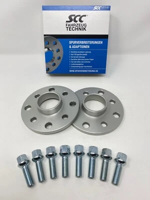 20mm 2x10mm Spurverbreiterung SCC für VW + Radschrauben 4x100 57,1 Spurplatten  - Bild 1 von 4