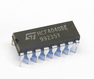 10 Stück HCF4040BE 12-Stage Ripple Carry Binary Counter, STMicroelectronics