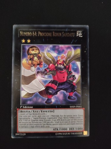 YU-GI-OH! Numero 64: Procione Ronin Sandayu SHSP-IT051 1a Ed - Shadow Specters - Foto 2 di 3