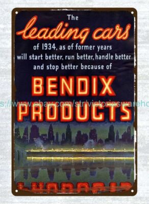 Reflected Glory of Bendix Products 1934 metal tin sign bedroom styles