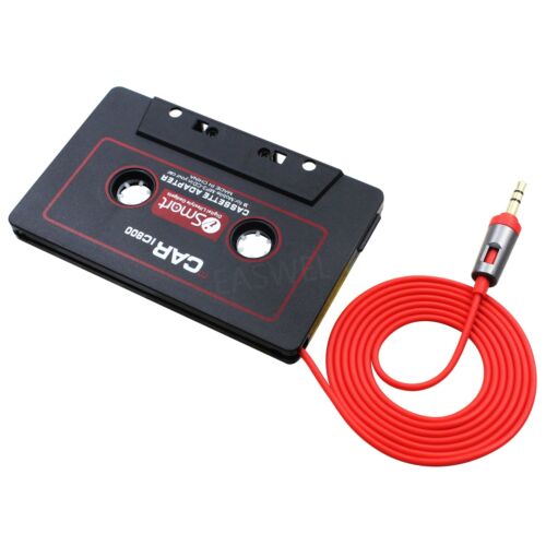 Cassette Tape Adapter 3.5mm AUX Audio Play music iPod DVD CD Player phone to car