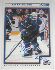 MILAN HEJDUK SIGNED 12-13 SCORE COLORADO AVALANCHE CARD AUTOGRAPH AUTO!