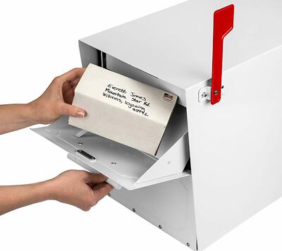 Security Mailbox Large Parcel Size Locking Residential White Prevent Phishing 