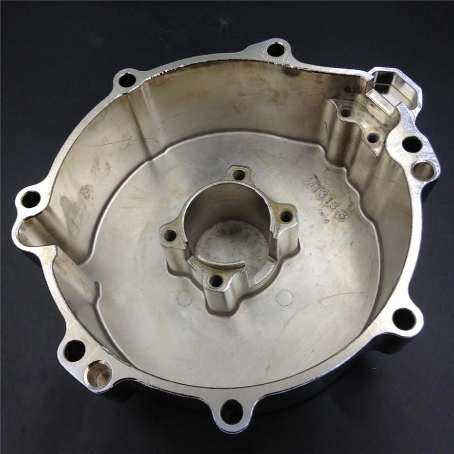 Cubierta de estator de motor cromada izquierda para Kawasaki Ninja ZX14R ZZR1400 2006-2014 2007 Foto 2 de 4