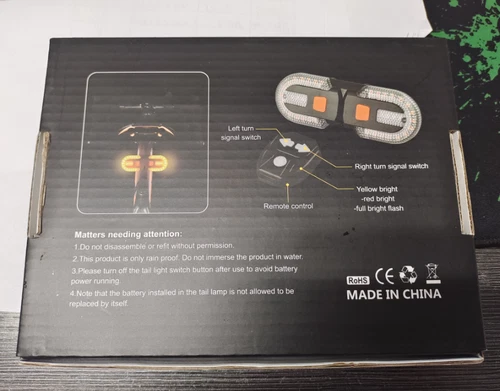 Bike Tail Light with Turn Signals USB Rechargeable Bike Rear Light with Remote - Picture 13 of 21