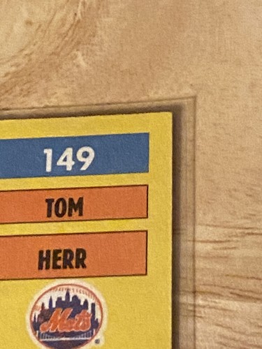 1991 Fleer Tom Herr New York Mets 149 Near Mint Missing “.” In USA Error On Back - Picture 13 of 24