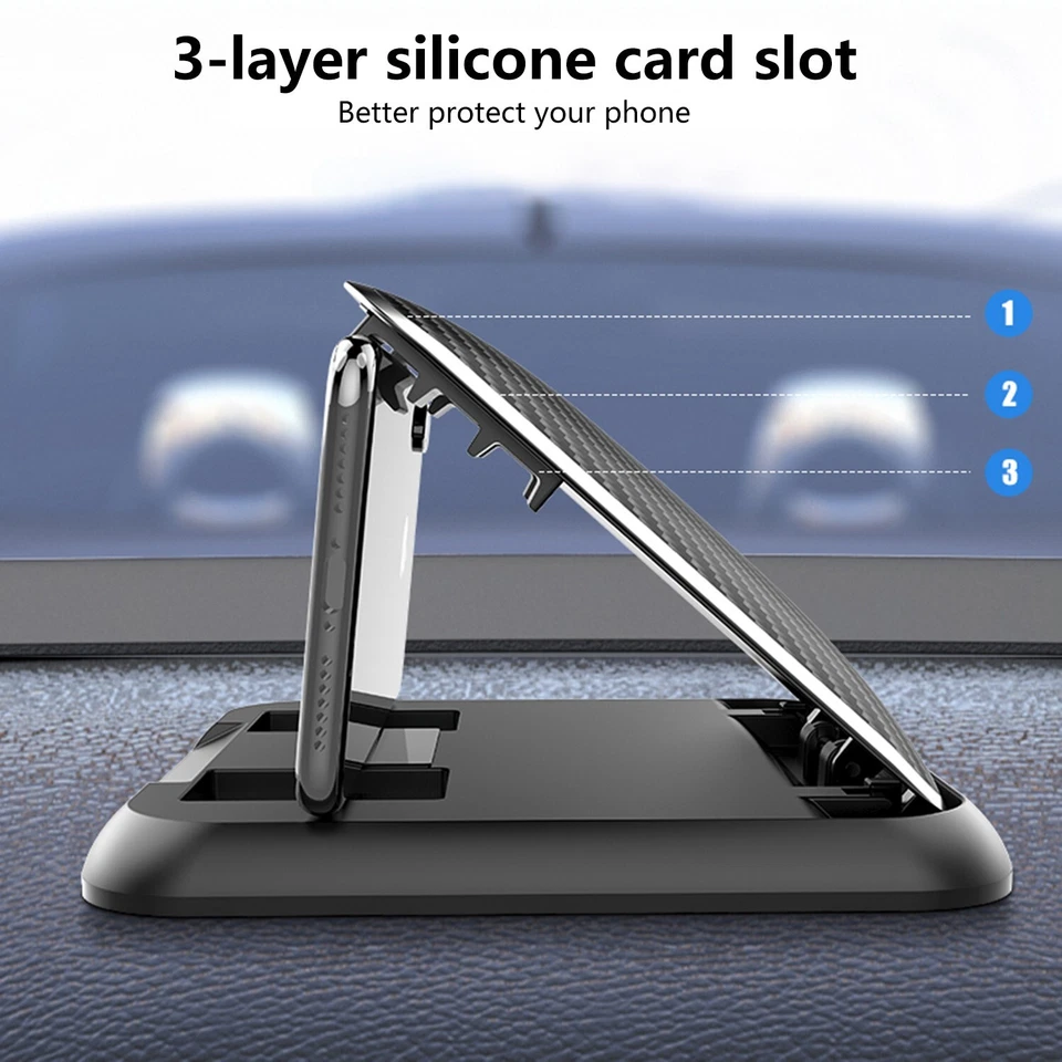 Universal Car Dashboard Mount Holder Silicone Stand Cradle For Cell Phones GPS - Image 4 of 4