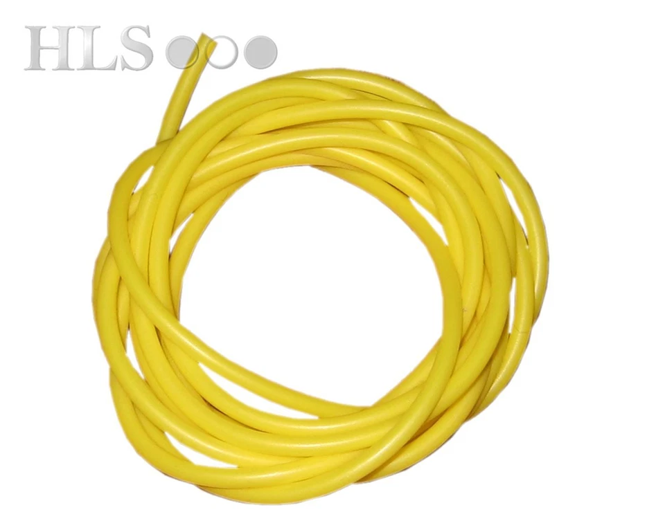HLS PRODUCTS GELB Silikon Rig Rohr - 0,5, 0,75, 1,0, 1,5, 2,0 und 3,0 mm ID HLS Tackle