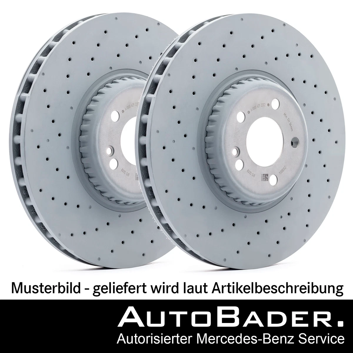 Original Mercedes Verbund-Bremsscheiben Satz HA 223 MIT 