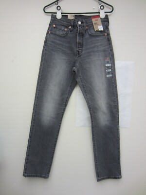New $69.99 Levi's Women's 501 High-Rise Slim Jeans - Porcini (Grey Faded) 26x30