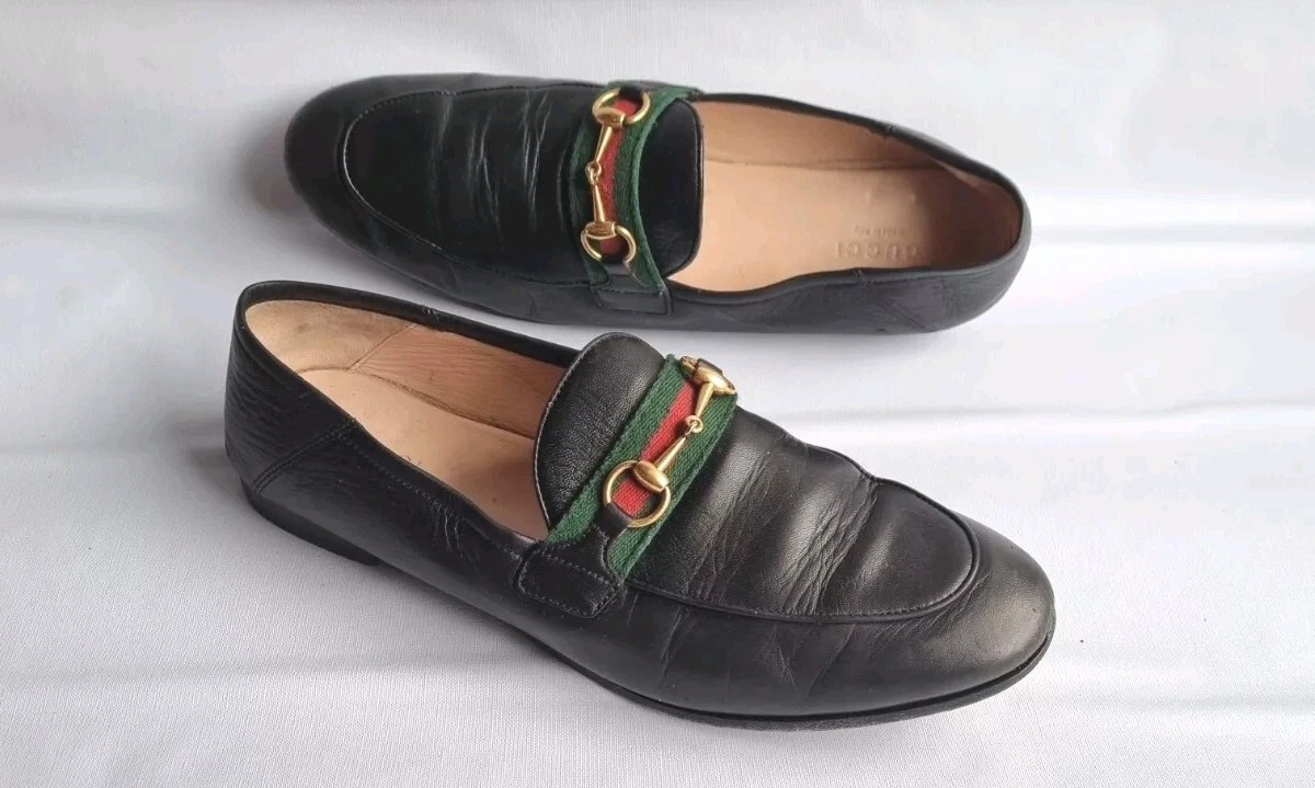 Mocassins Gucci cuir Brixton Horsebit Web 39,5