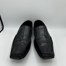 Steve Madden Common Black Leather Loafers Men's 10 W/Box