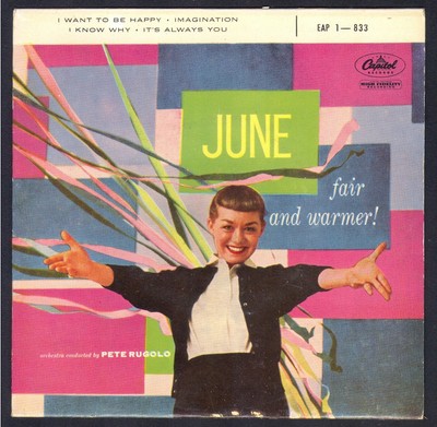 JAZZ / JUNE   FAIR AND WARMER 45T EP CAPITOL EAP 1.833 I WANT TO BE HAPPY