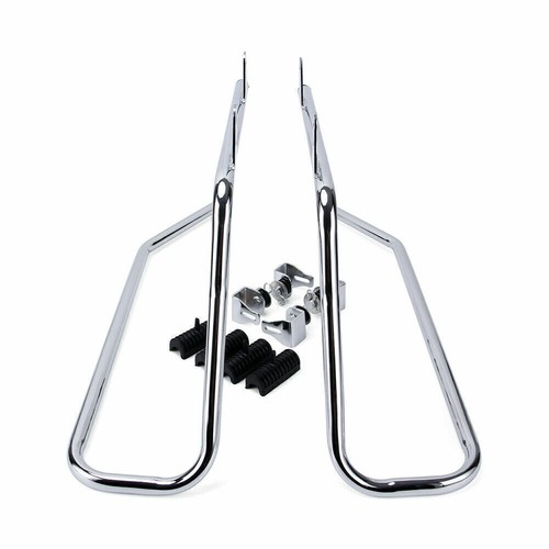 Chrome Saddlebag bag Conversion Brackets Fits For Harley Heritage Softail - Picture 5 of 9
