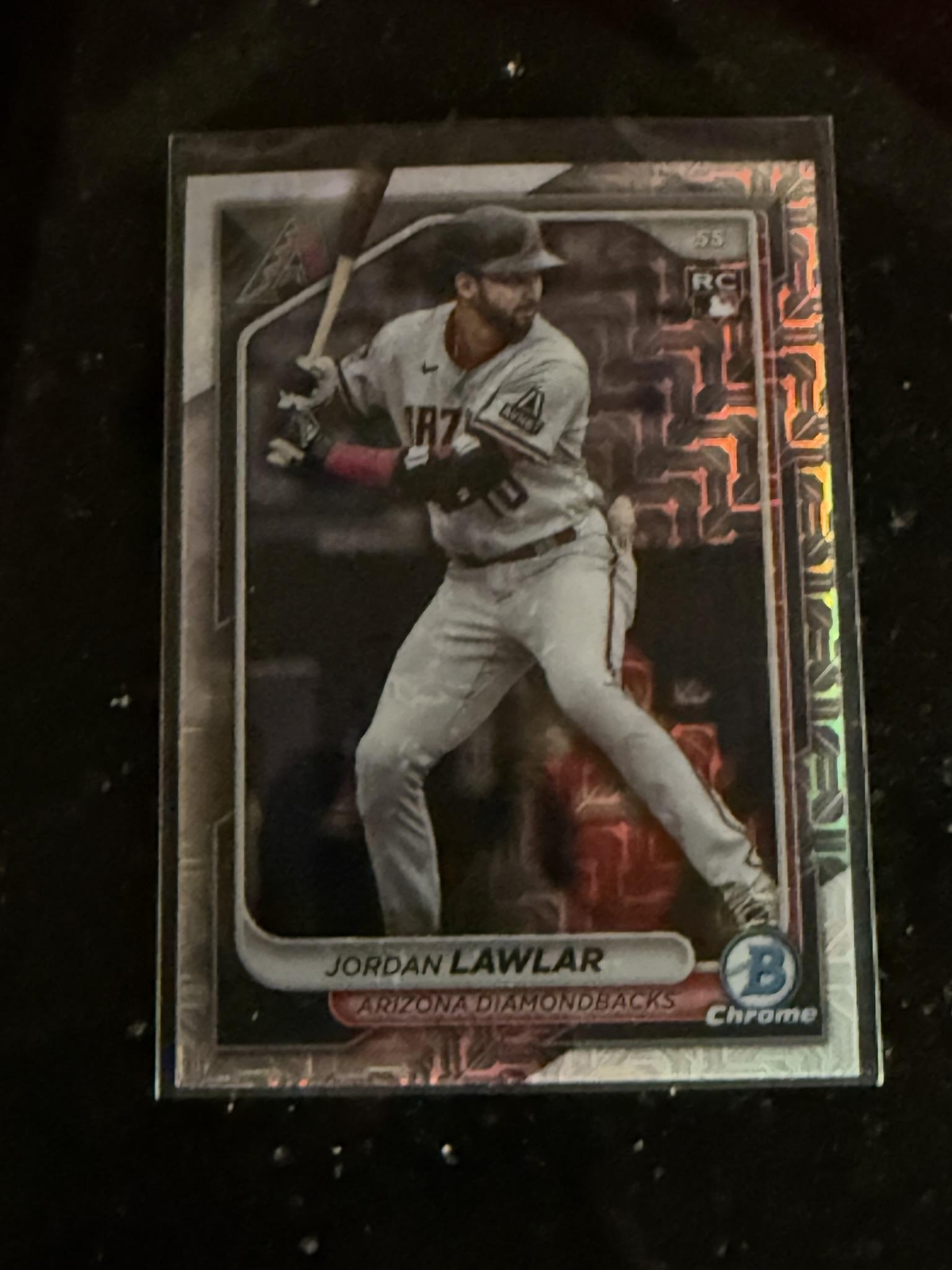2024 Bowman Chrome #55 Jordan Lawlar Mojo Refractors Arizona Diamondbacks