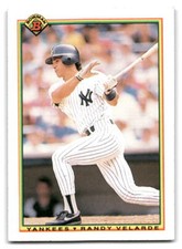 Randy Velarde 1990 Bowman Baseball #434 New York Yankees