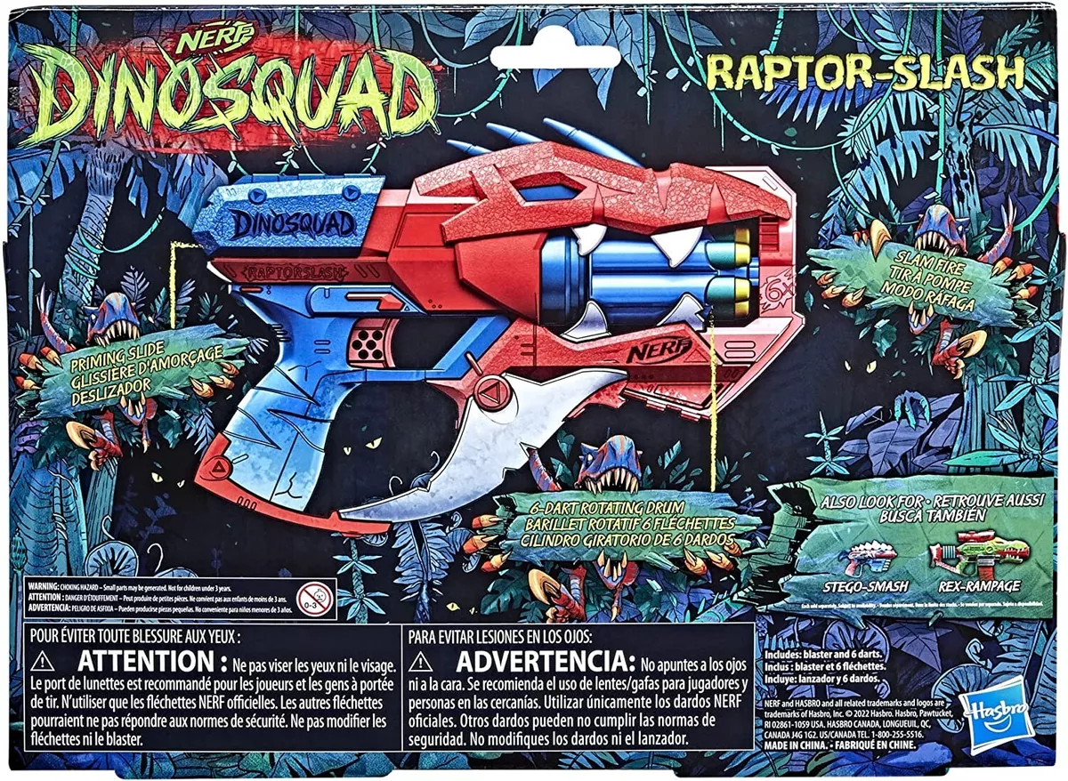 Nerf - dinosquad - blaster raptor-slash avec barillet rotatif 6