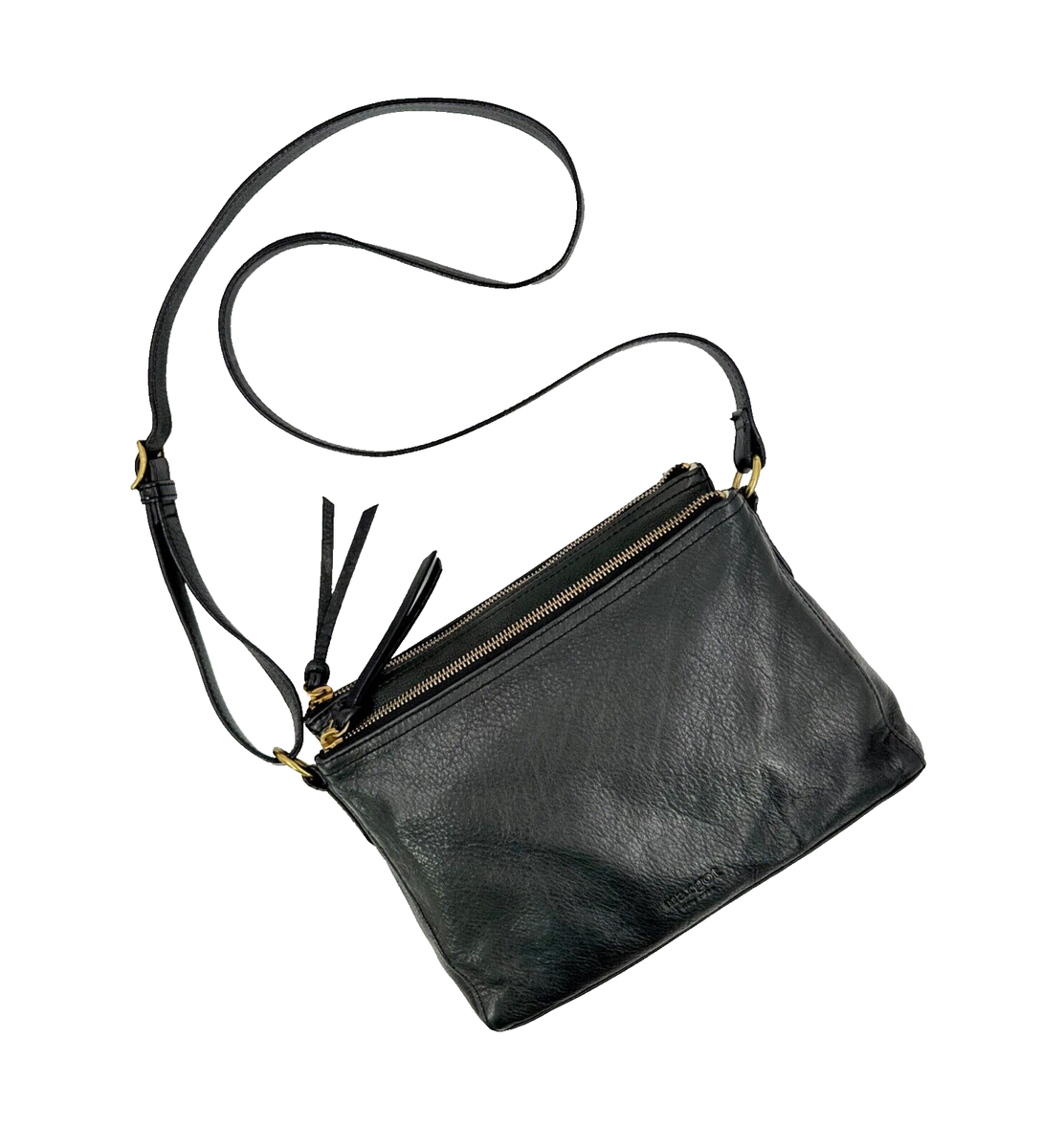 Margot NY Black Leather Shoulder Bag Convertible Crossbody  display picture 1