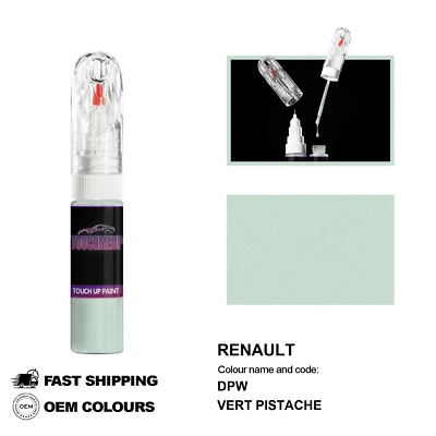 TOUCHMEUP POUR RENAULT VERT PISTACHE DPW Kit de fixation pinceau stylo peinture retouch...