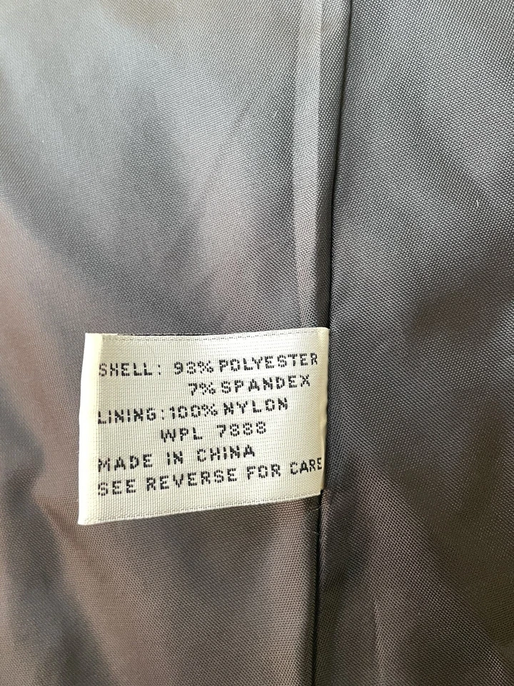 Anne Klein Black Long Trench Coat Belted with Pockets Sz 4P - Image 4 of 4